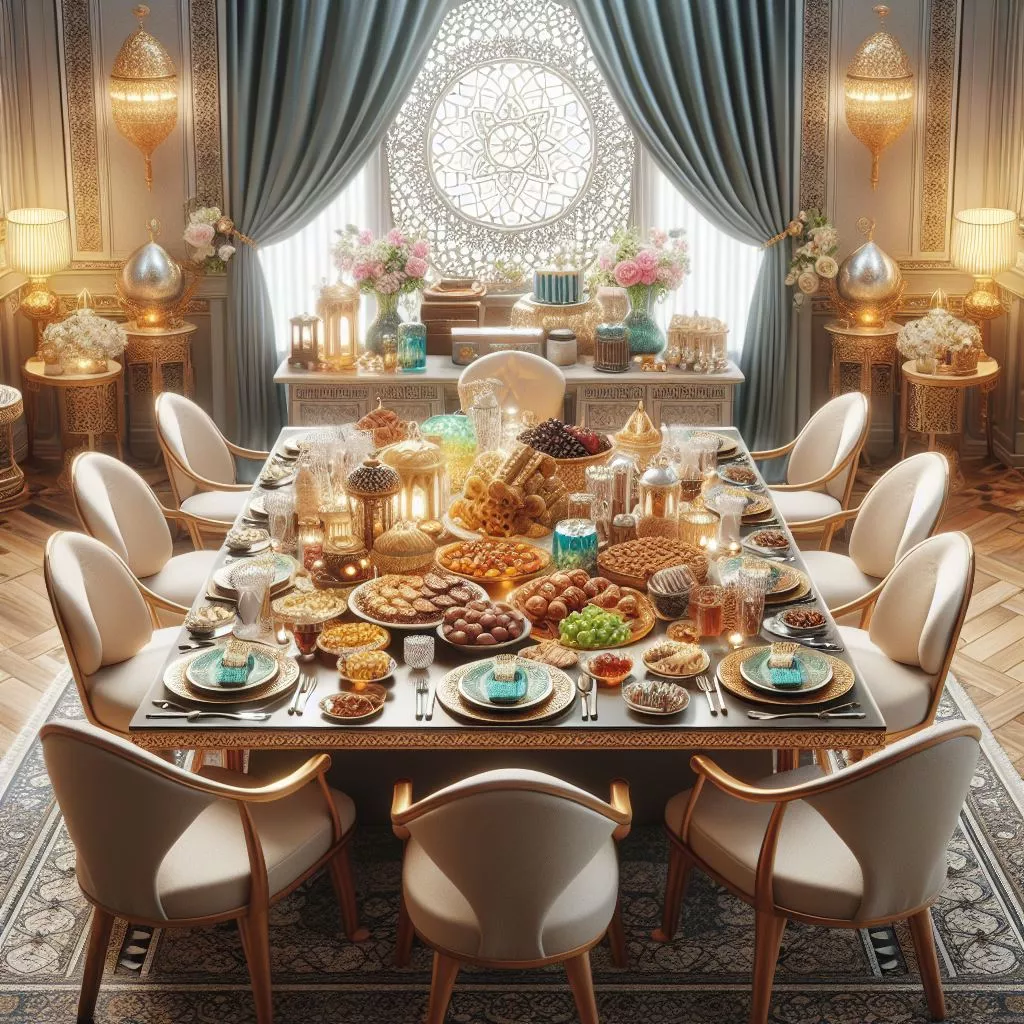 Arranging food decor for Eid 2024 (2)